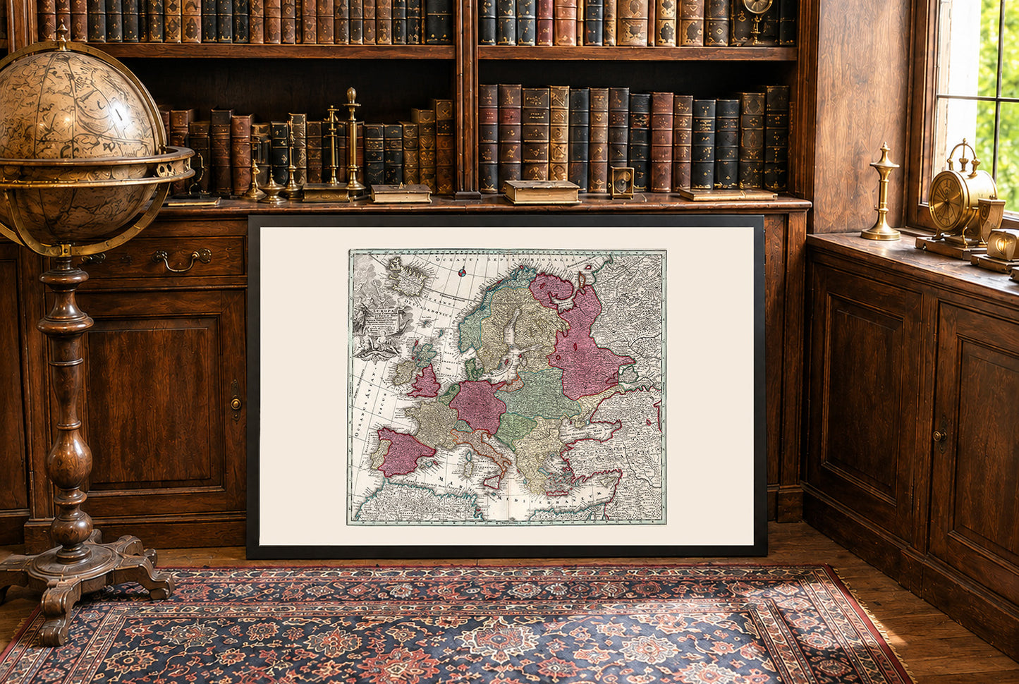 1730 Europa – Historyczna mapa ścienna z początku XVIII wieku