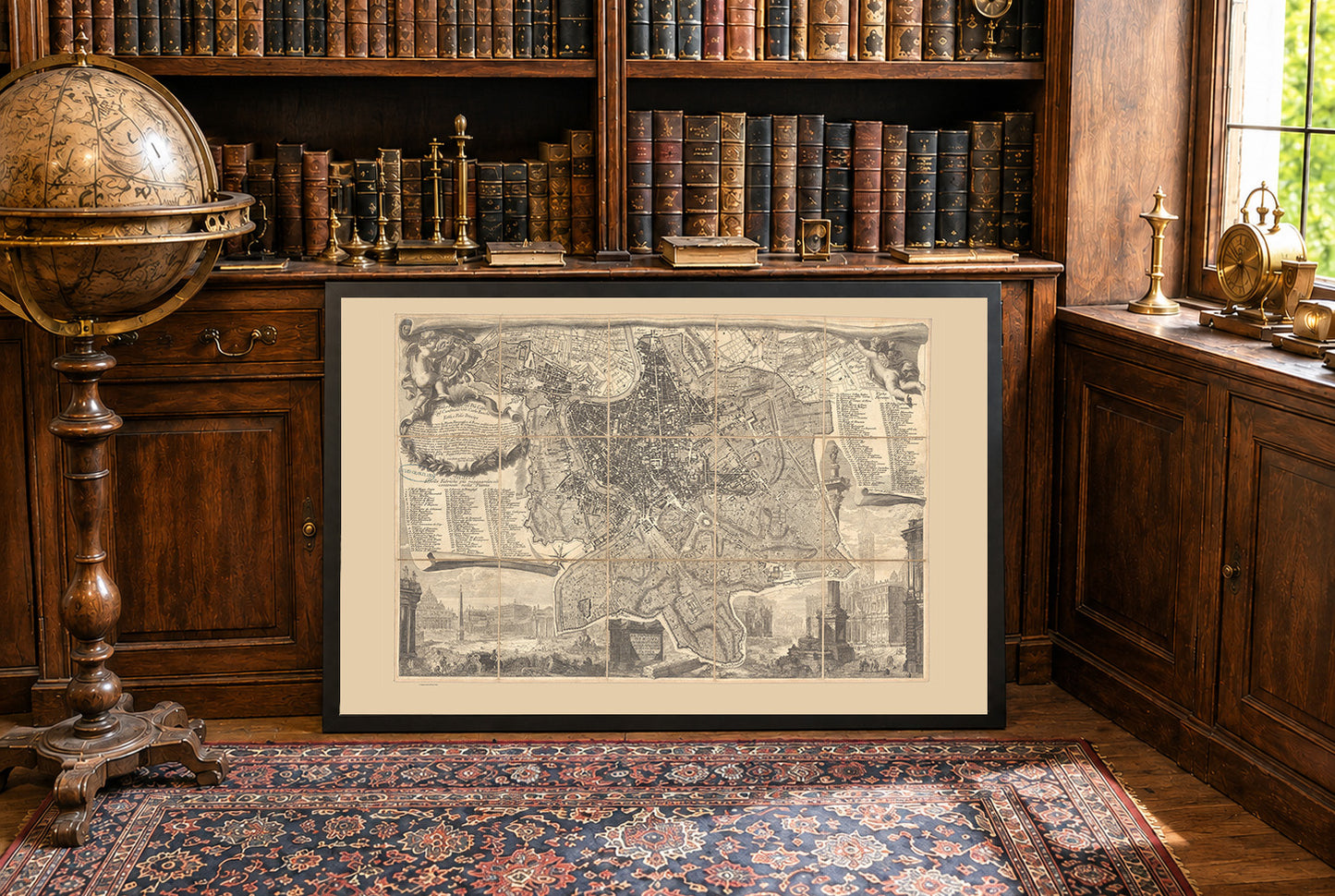 1773 Rome Cartography Print - Vintage City Plan with Precise Urban Layout