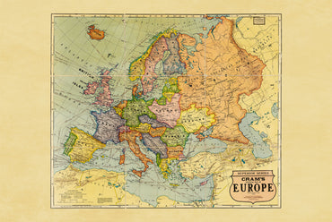 1925 Europe - Historical Wall Map of the Interwar Period