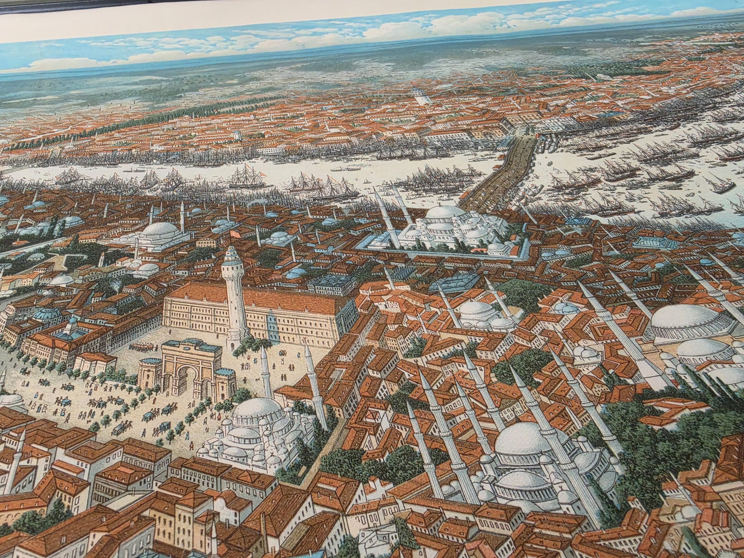 Konstantynopol 1896 – Obraz vintage przedstawiający stolicę Imperium Osmańskiego