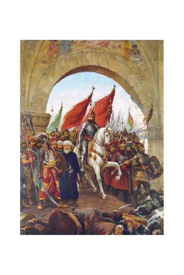 Wjazd Mehmeda II do Konstantynopola 1903 - Fausto Zonaro - Imperium Osmańskie - Historyczny Plakat z Obrazem