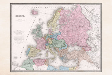 Europa 1862 – mapa historyczna z epoki nacjonalizmu