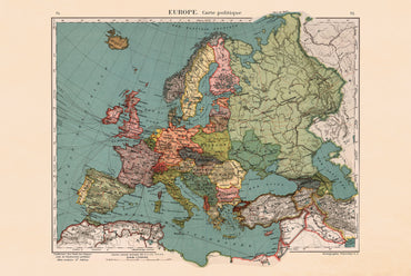 Europa 1921 - Mapa historyczna z okresu po I wojnie światowej