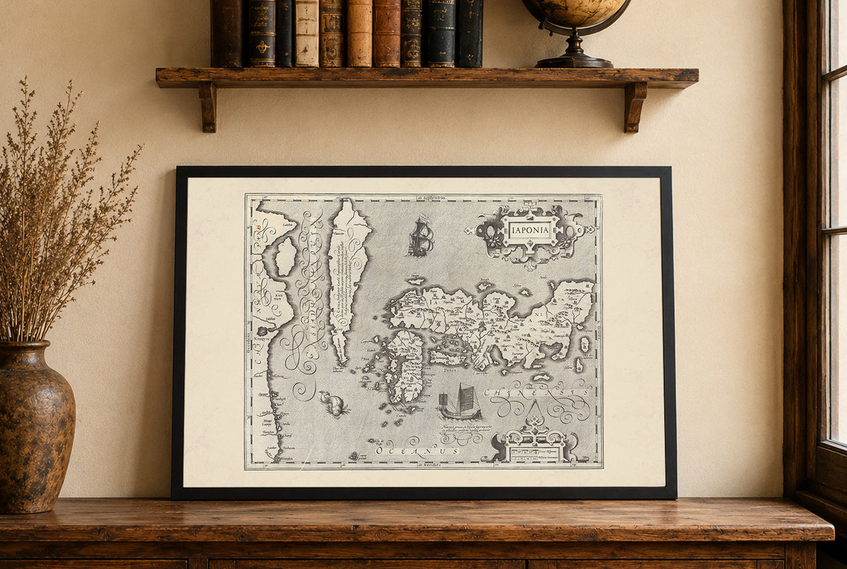 Japon & Corée 1607 - Iaponia - Mercator & Hondius - Affiche Carte Historique