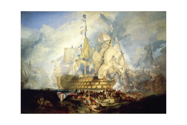Bitwa pod Trafalgarem 1824 - J. M. W. Turner - Wojny Napoleońskie - Historyczny Plakat z Obrazem