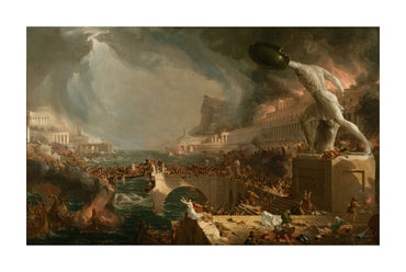 Plakat The Course of Empire: Destruction - Thomas Cole Vintage Dekoracja Ścienna Romantyzmu