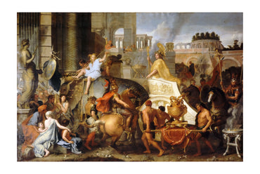 Wjazd Aleksandra Wielkiego do Babilonu 1665 - Charles Le Brun - Historyczny Plakat z Obrazem