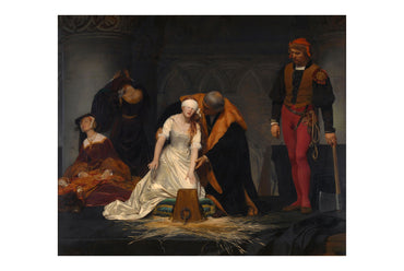 Egzekucja Lady Jane Grey 1833 - Paul Delaroche - Historia Anglii Tudorów - Historyczny Plakat z Obrazem