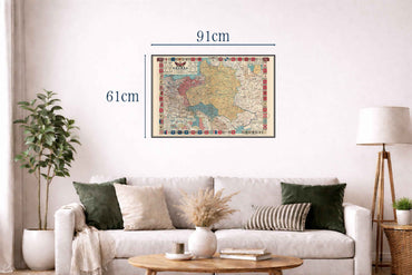 Vintage Map of 1770 Polish-Lithuanian Commonwealth & Partitions - Strategy Maps