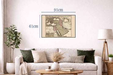 1740 Ottoman Empire – 18th Century Historical Wall Map - Strategy Maps