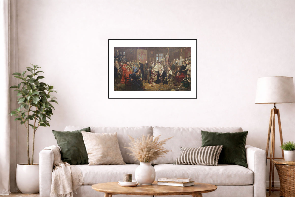 L'Union de Lublin 1869 - Jan Matejko - République des Deux Nations - Affiche Peinture Historique