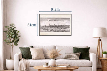 1650 Wroclaw Map Poster - Breslau City Plan with Fortifications and Church Spires - Strategy Maps