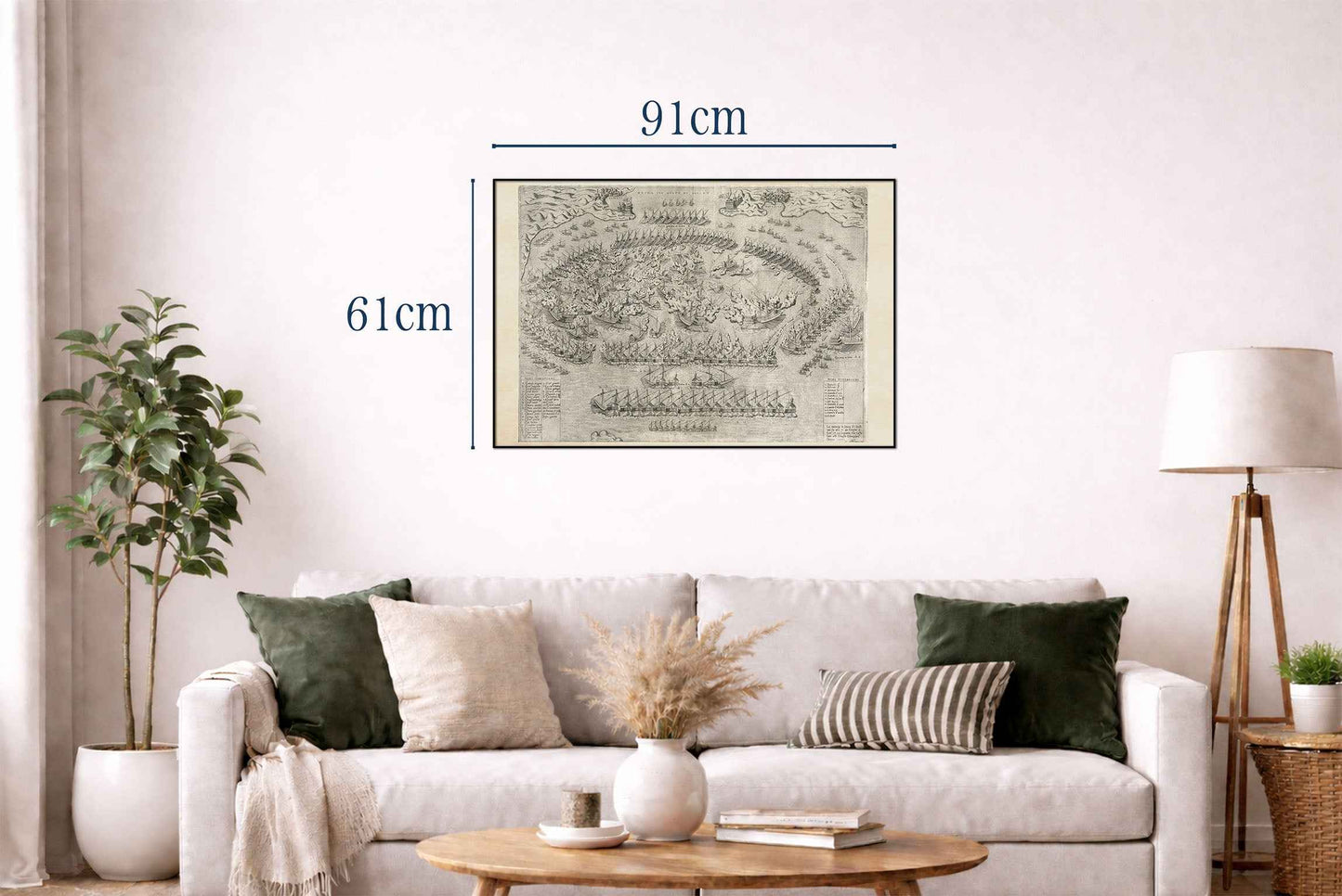 1572 Lepanto Map Poster - Historic Naval Battle Plan of Holy League vs Ottoman Fleet - Strategy Maps