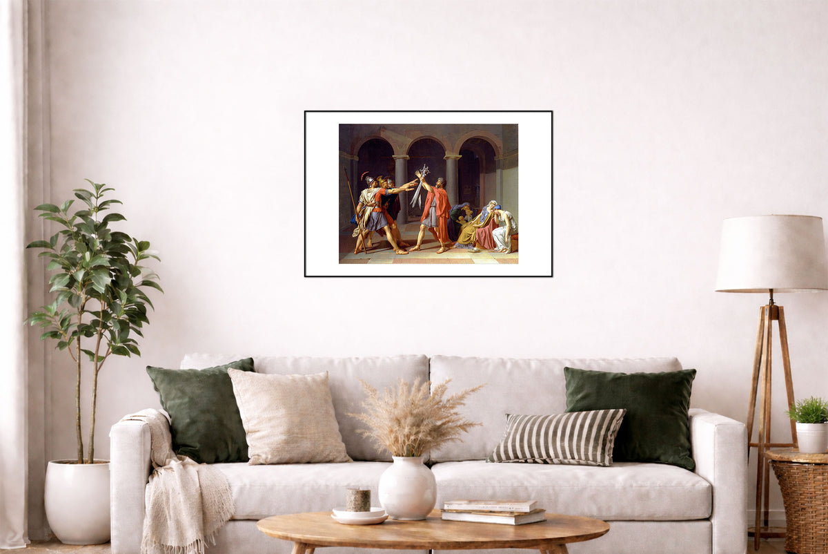 Le Serment des Horaces 1784 - Jacques-Louis David - Rome Antique - Affiche Peinture Historique