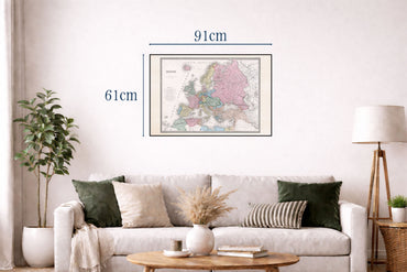 Europe 1862 - Historical Map During the Age of Nationalism