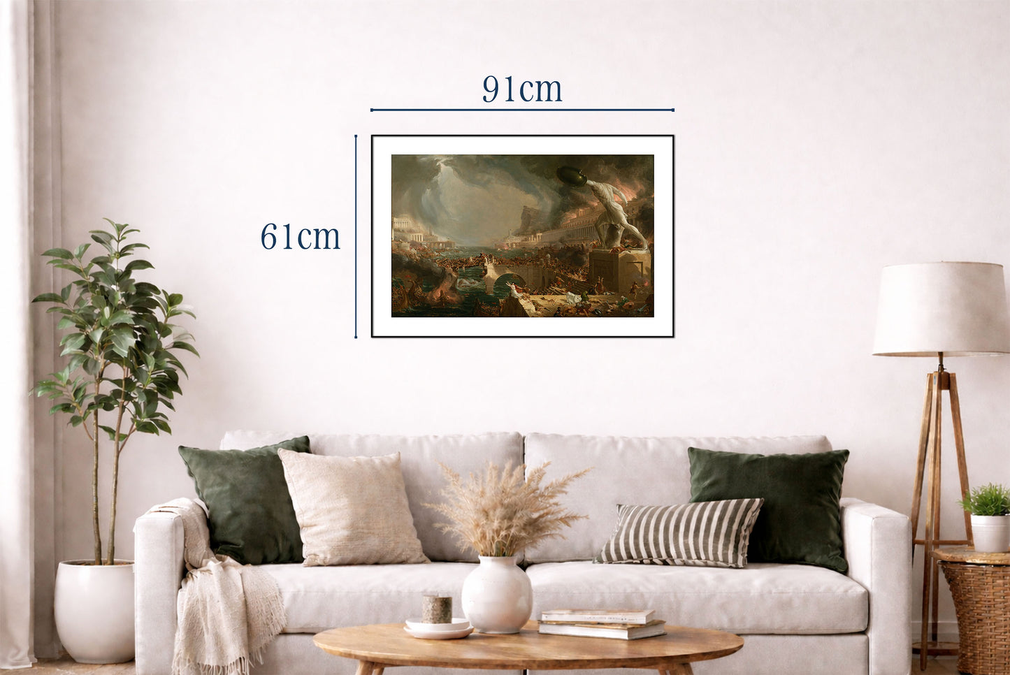 Plakat The Course of Empire: Destruction - Thomas Cole Vintage Dekoracja Ścienna Romantyzmu