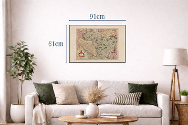1623 Polonia Et Silesia Map - Vintage Atlas Map of Poland & Silesia,