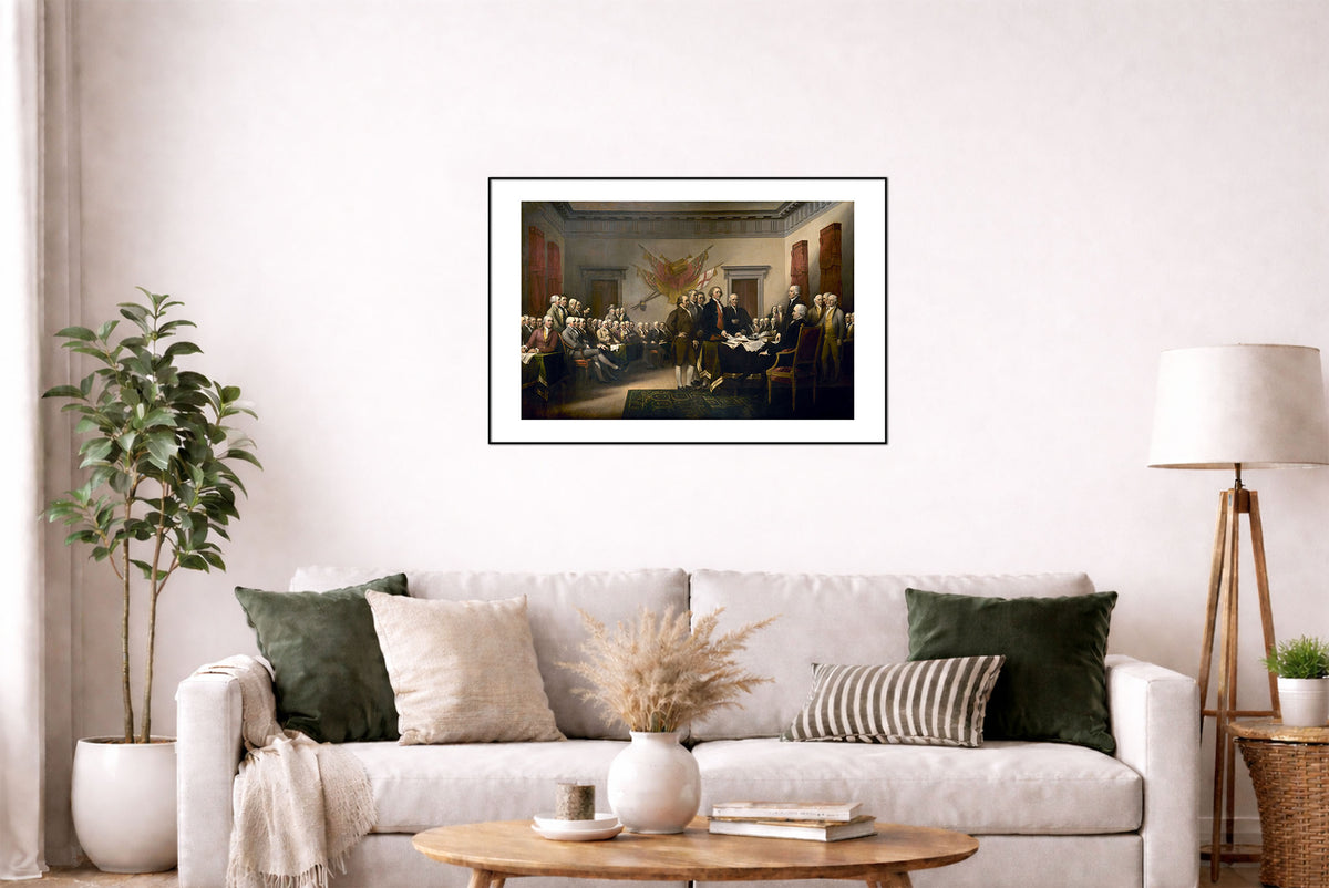Déclaration d'Indépendance 1819 - John Trumbull - Affiche Peinture Historique Américaine