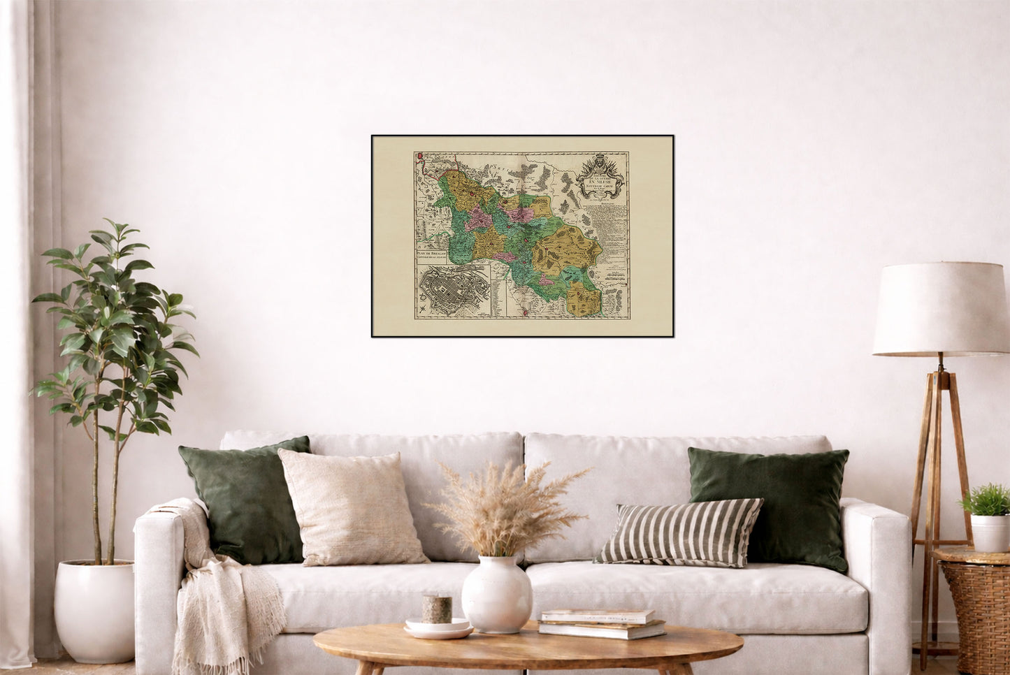 Poster mappa della Slesia - Prima guerra slesiana, 1741 | Georges-Louis Le Rouge