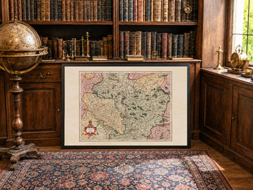 1623 Polonia Et Silesia Map - Vintage Atlas Map of Poland & Silesia,