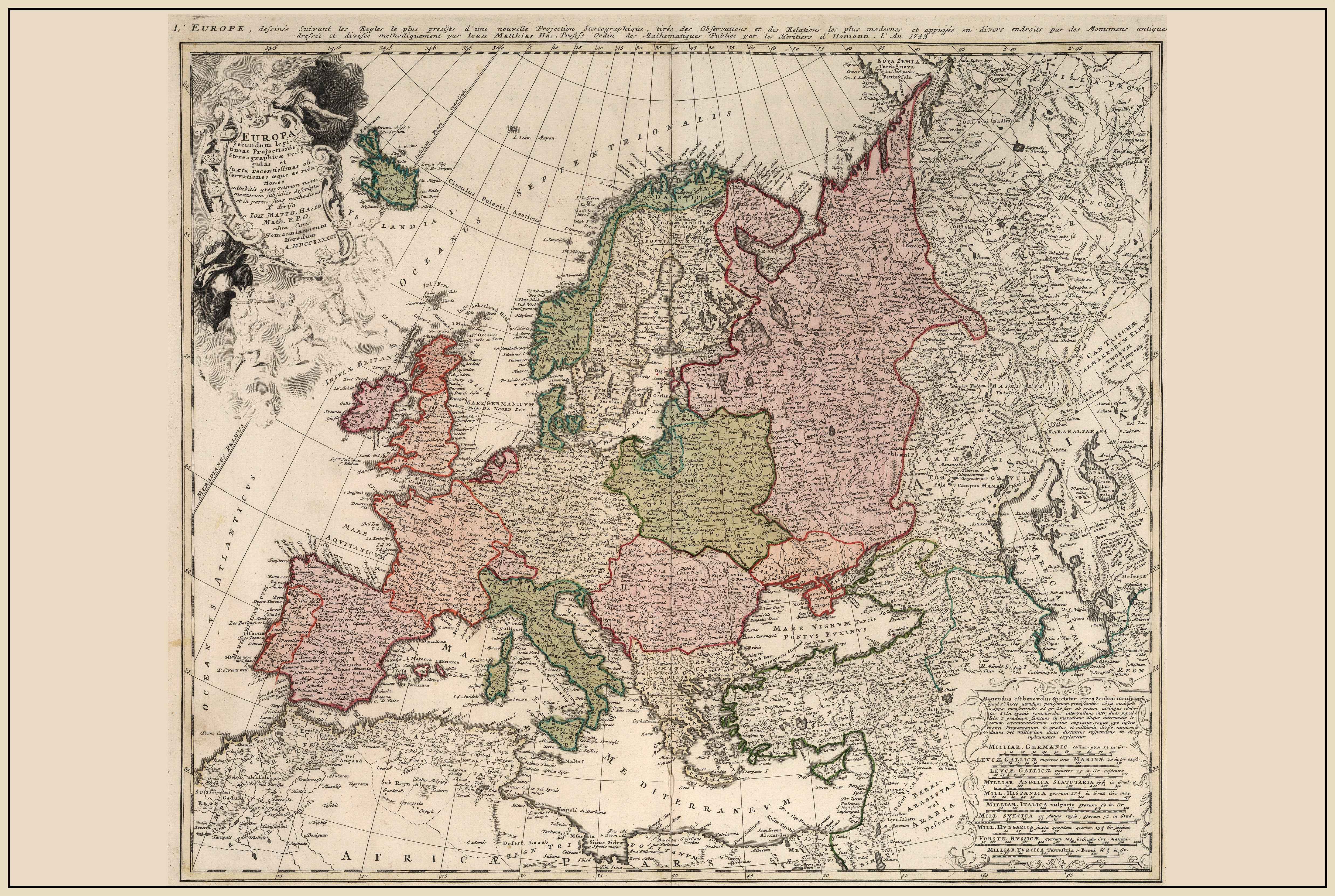 Europe in 1743 – Historical Wall Map from the War of the Austrian Succession - Strategy Maps