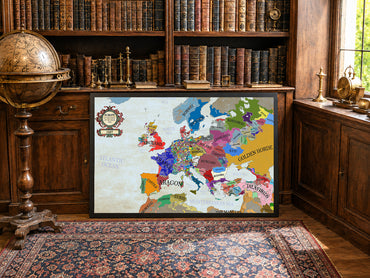 1337 Map of Europe on the Verge of 100-Years War