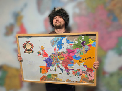 1337 Karte von Europa am Vorabend des 100-jährigen Krieges