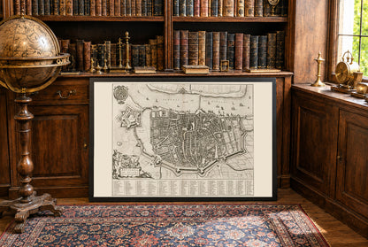 1652 Antwerp Map Poster - City Plan with Detailed Streets and Fortifications