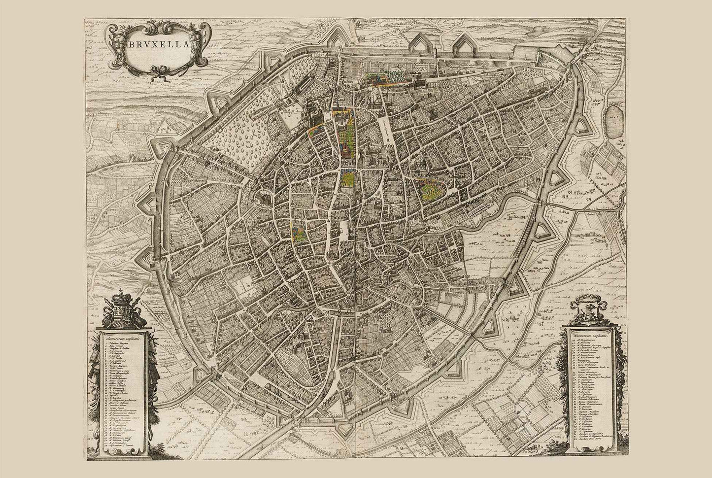 1652 Brussels Map - Antique City Atlas Print - Strategy Maps