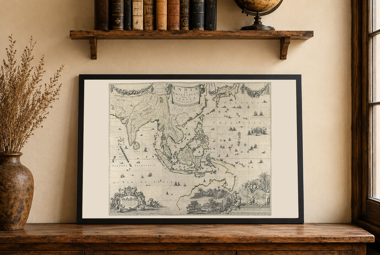 1652 India Orientalis Cartography Print - Large-Scale Southeast Asia Map