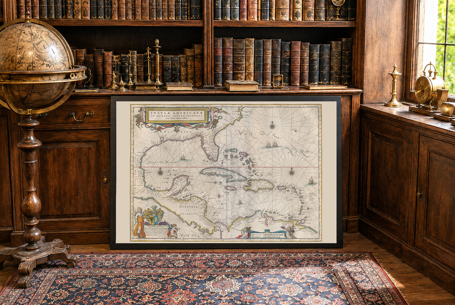 1662 Caribbean Map Poster - Insvlae Americanae Atlas Maior