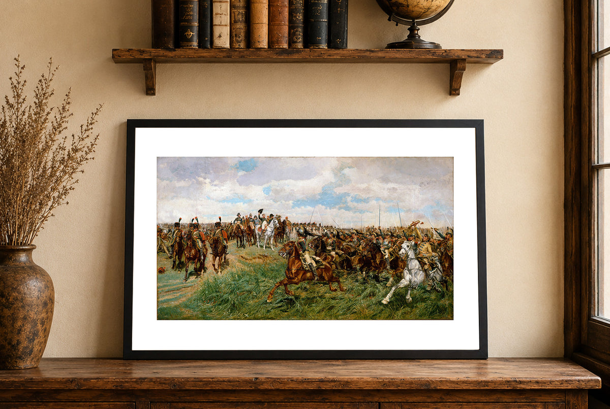 1807, Friedland - Ernest Meissonier - Napoleon Bonaparte i Wojny Napoleońskie - Historyczny Plakat z Obrazem