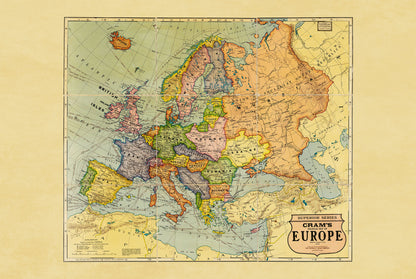 1925 Europe - Historical Wall Map of the Interwar Period
