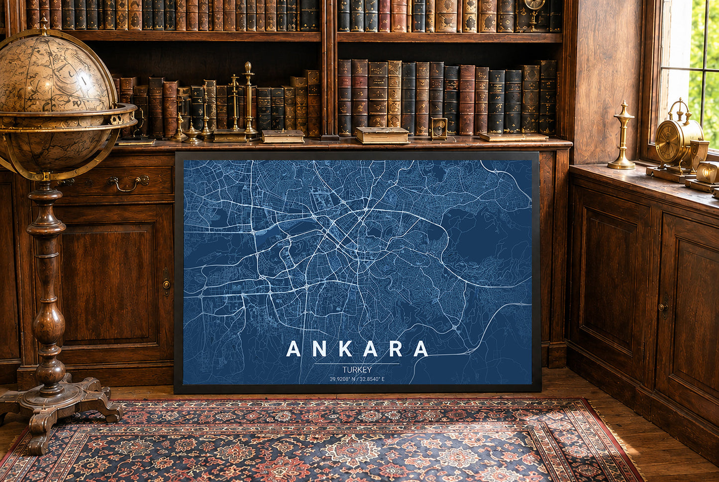 Mapa Ankar blueprint – Sztuka ścienna nowoczesnego miasta