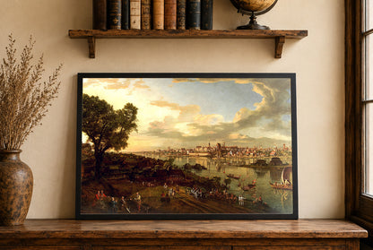 Bellotto Blick auf Warschau von Praga Poster - Vintage Warschau Stadtansicht Wandkunst