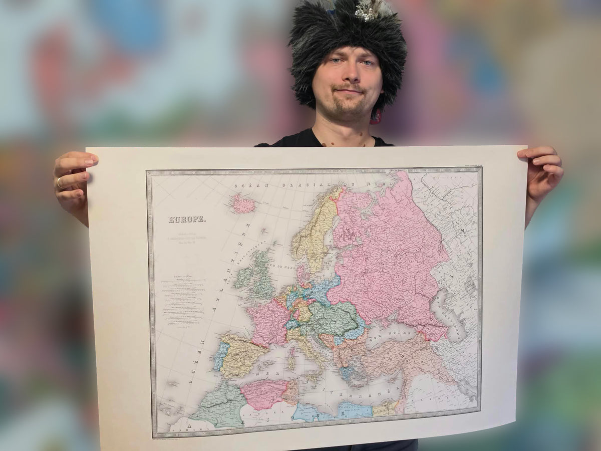 Europa 1862 – mapa historyczna z epoki nacjonalizmu