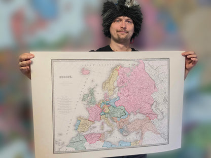 Europa 1862 – mapa historyczna z epoki nacjonalizmu