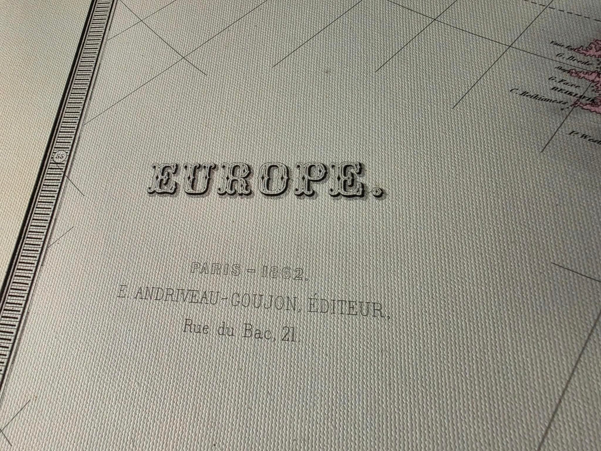 Europa 1862 – mapa historyczna z epoki nacjonalizmu