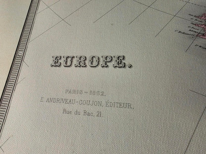 Europa 1862 – mapa historyczna z epoki nacjonalizmu