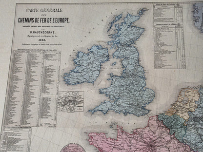 Europa 1863 - Historische Karte des 19. Jahrhunderts