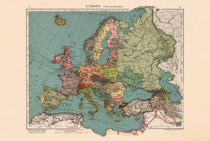 Europe 1921 - Post-World War I Historical Map