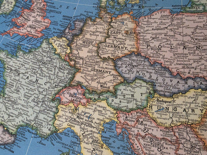 Europa 1957 - Mapa histórico de la Europa de la Guerra Fría