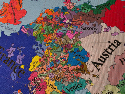 Europe en 1644 - Affiche Carte Guerre de Trente Ans