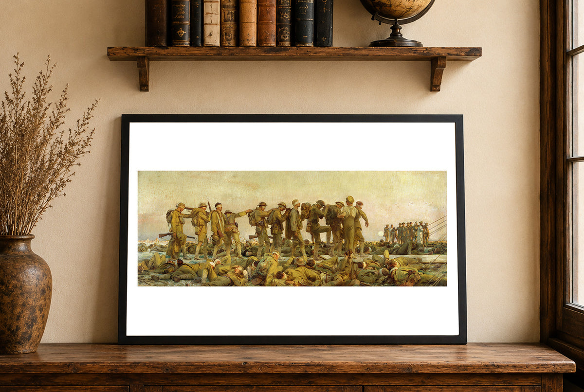 Zagazowani 1919 - John Singer Sargent - I Wojna Światowa i Atak Gazowy - Historyczny Plakat z Obrazem