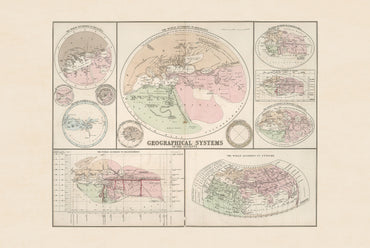 Geographical Systems of the Ancients 1874 - Historical Map Poster