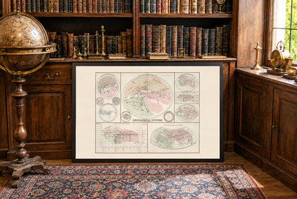 Systemy Geograficzne Starożytnych 1874 - Historyczna Mapa - Plakat