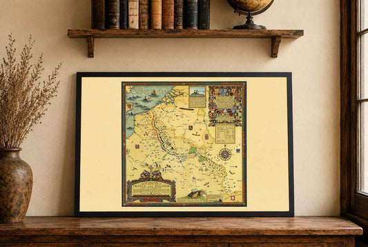 Great War Battle Lines Map Poster (1918) - Vintage World War I Military Wall Art (Copy)