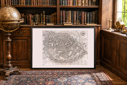 Hamburg 1653 - Historical Map of the Hanseatic City