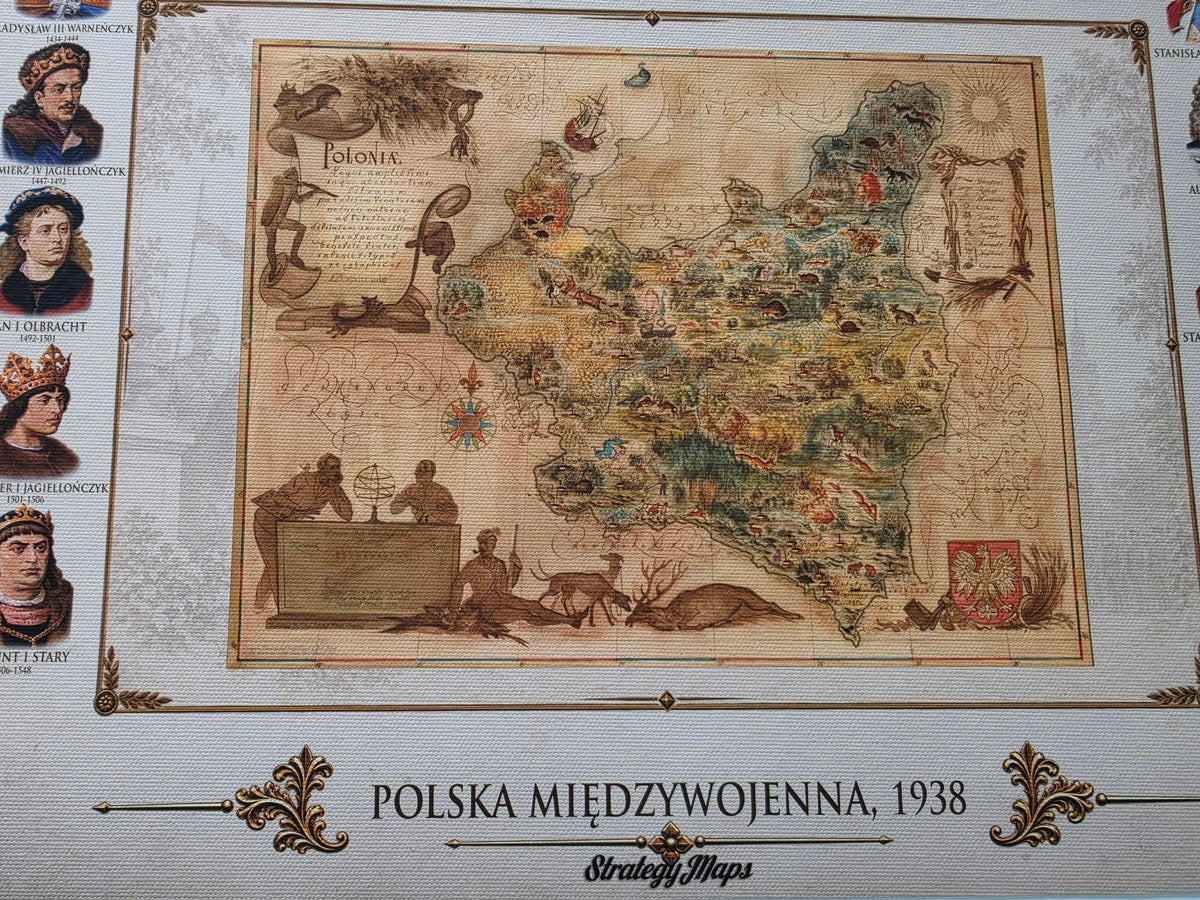 Historia Polski - Kolekcja 3 Historycznych Map i Poczet Królów Polski - Plakat