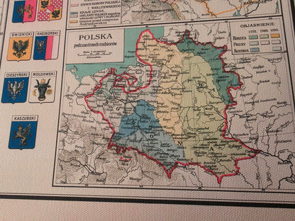Poster Histoire de la Pologne - 10 Cartes Historiques de Mieszko Ier au Duché de Varsovie